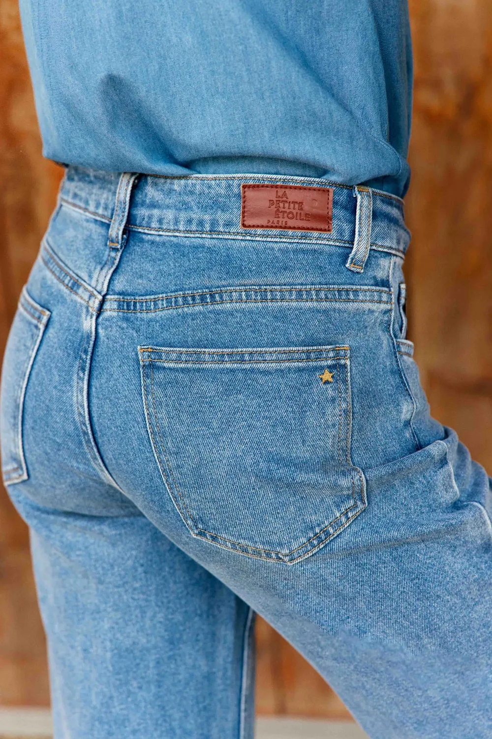 La Petite Etoile Pia jeans stone recht blauw