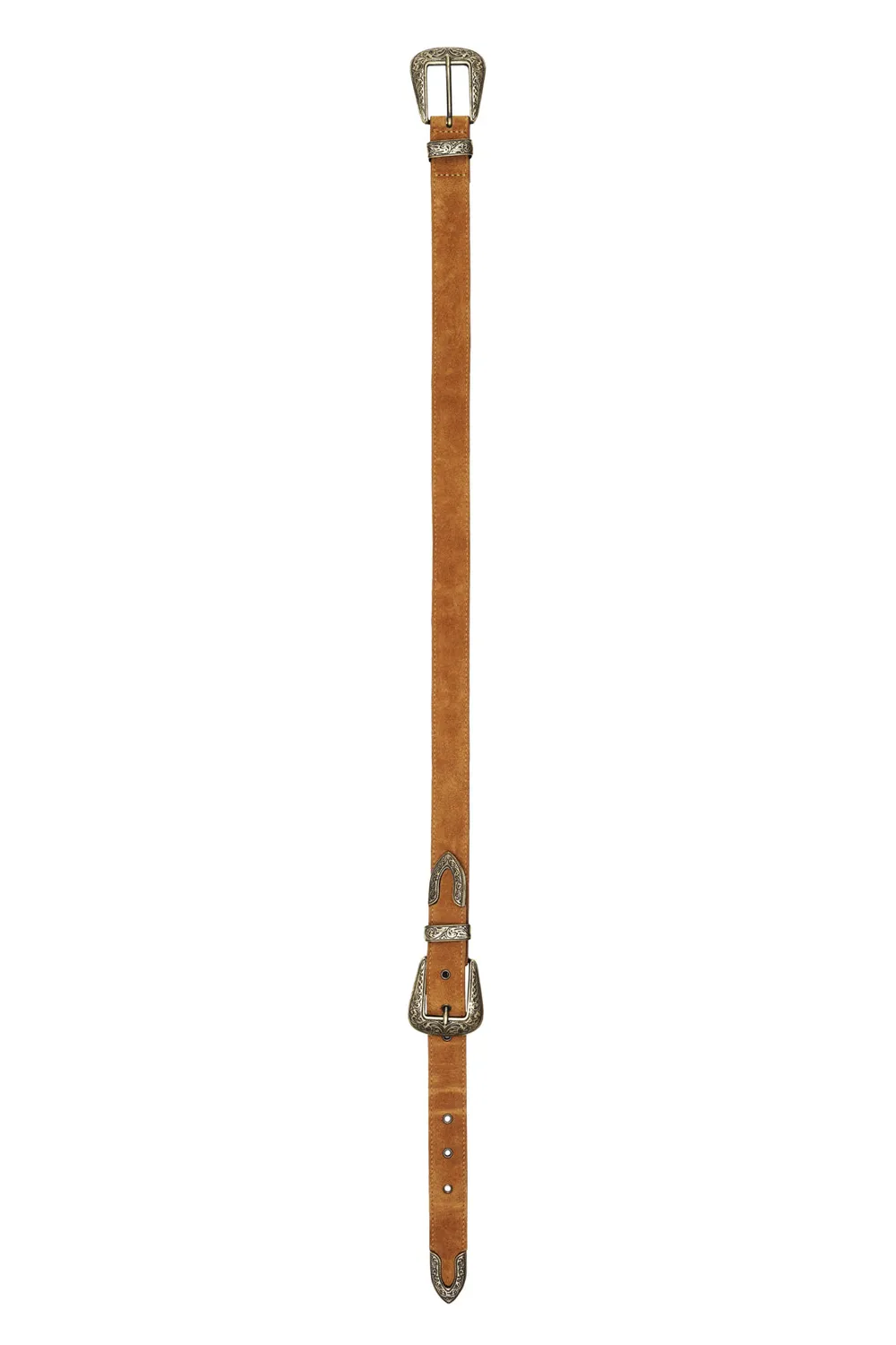 La Petite Etoile Assia riem camel suede dubbele gesp