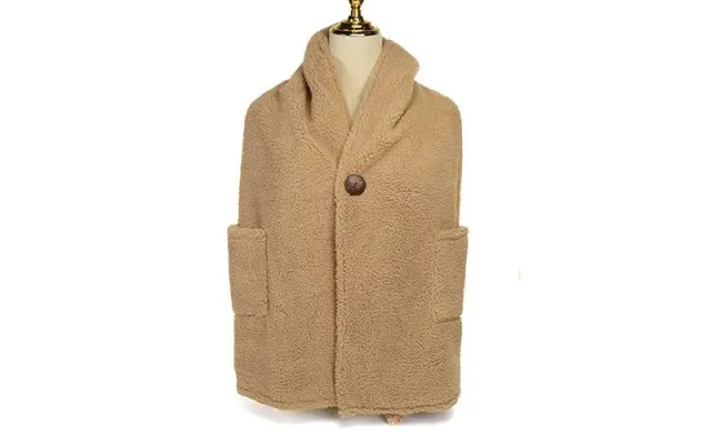 Amiek Levi sjaal sand teddy met zakken