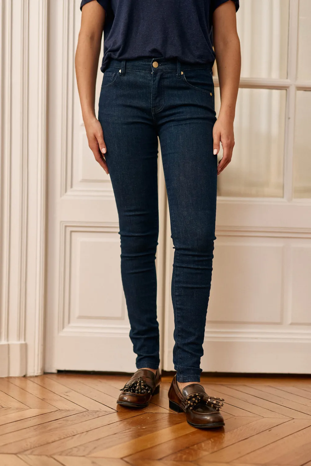 La Petite Etoile Maude skinny jeans brut donker