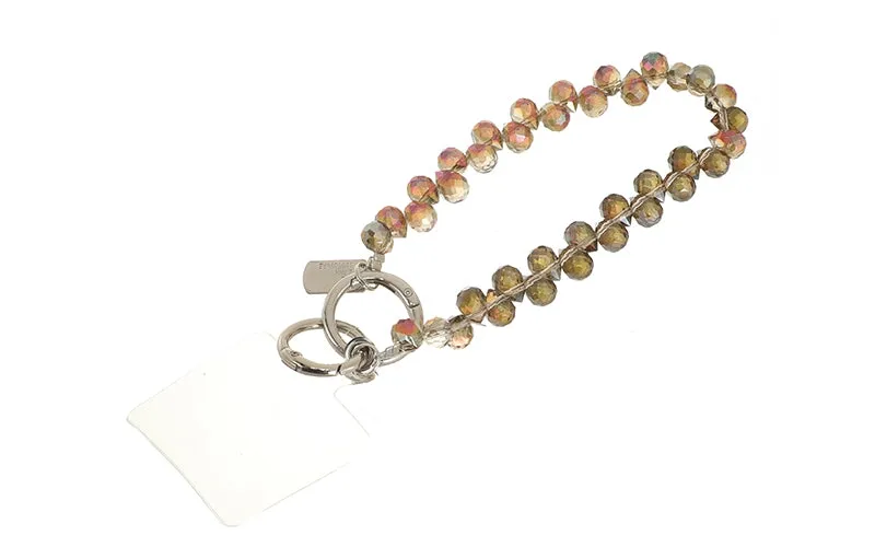 Amiek Hedy telefoonbandje brons met kristal
