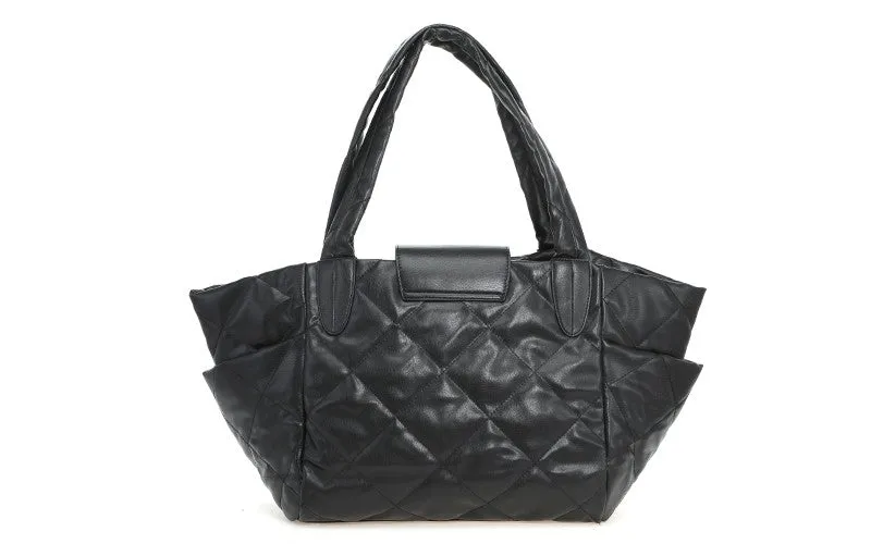 Amiek La Plata Black shopper zwart vegan leer