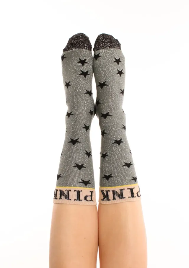 Pinned By K Stars sokken Groen lurex