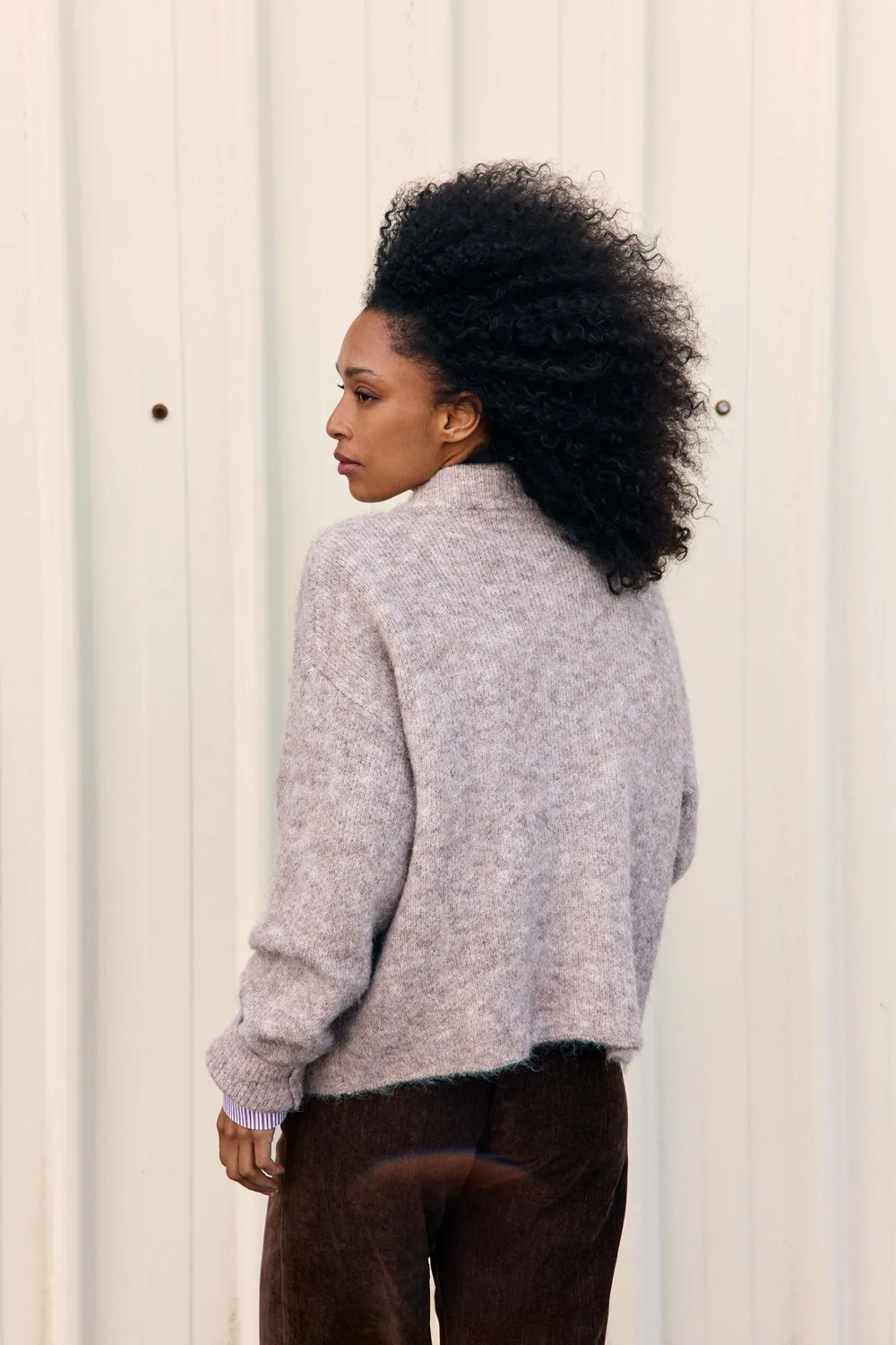 La Petite Etoile Marlin vest taupe gemêleerd ruim
