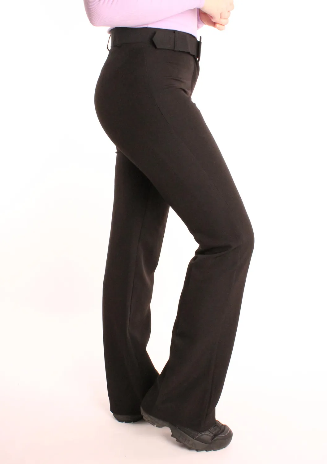 LOVEDRUNKY Flared Zwart pantalon high waist