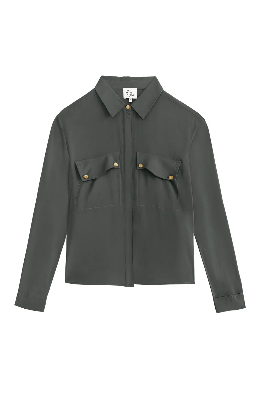 La Petite Etoile Ceres blouse kaki lange mouw soepel