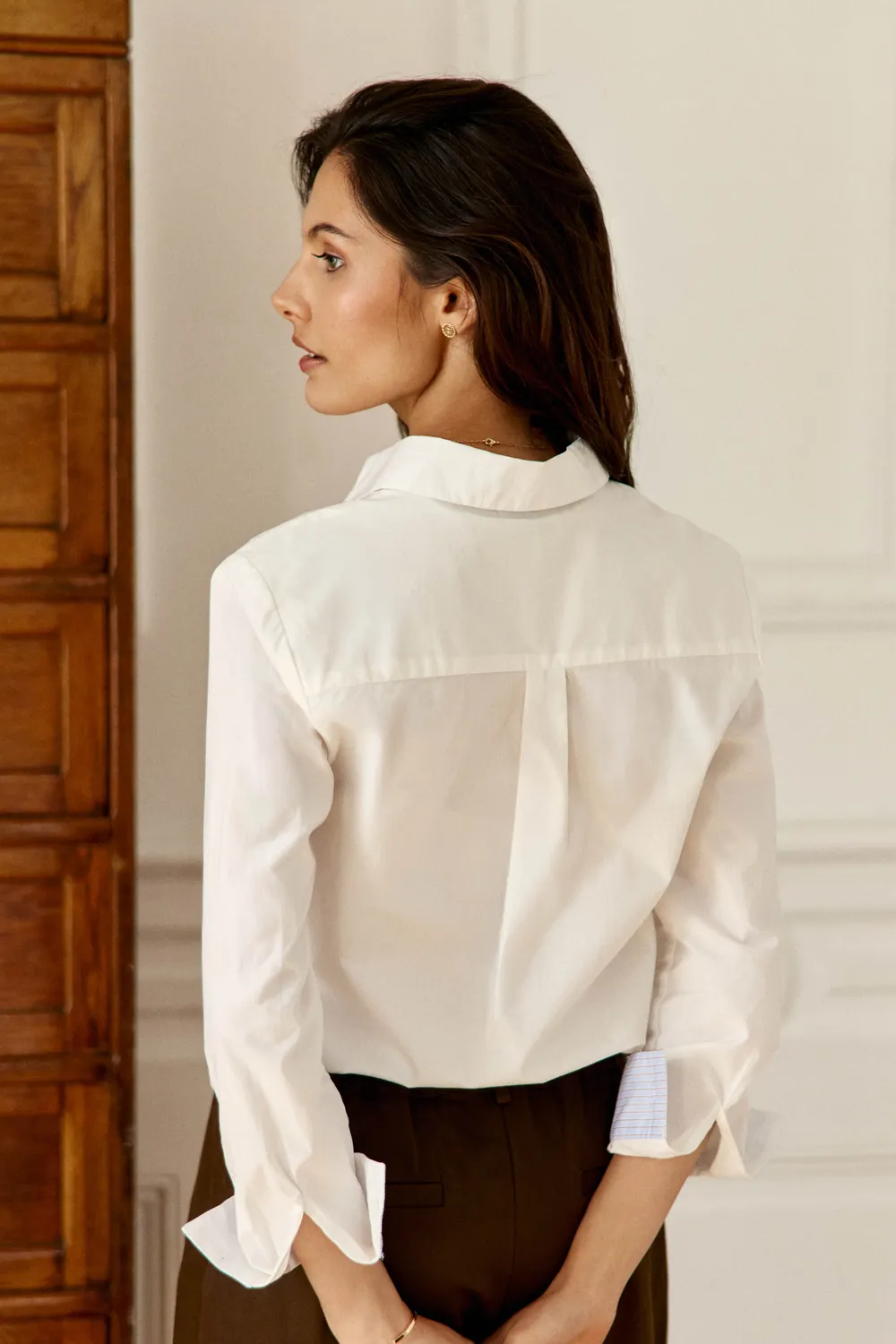 La Petite Etoile Carli blouse ecru gestreept