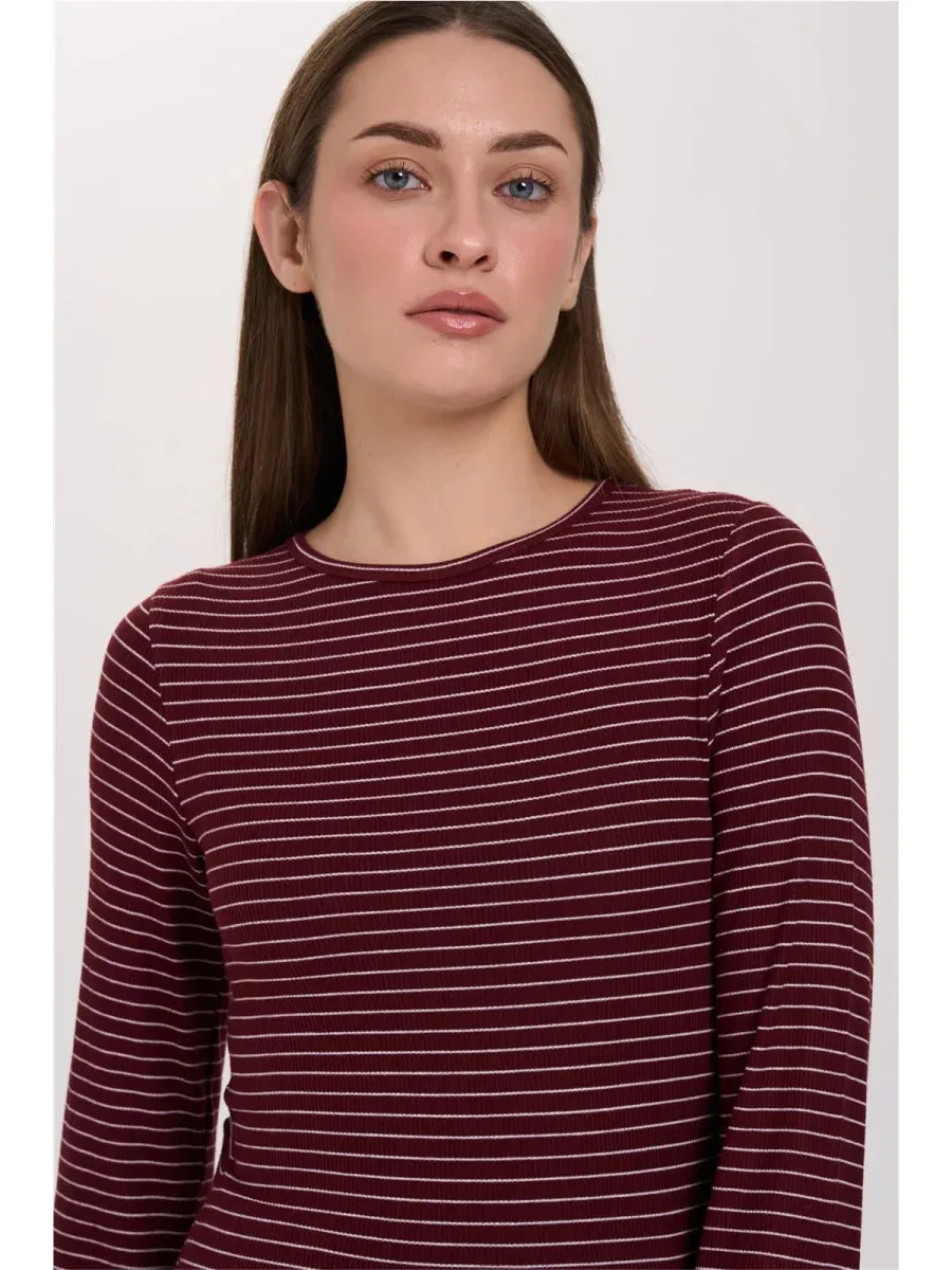 Amiek 24C Jenna longsleeve bordeaux viscose