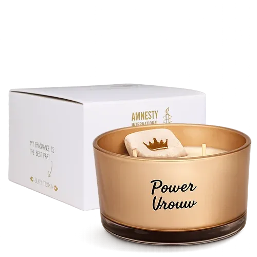 Amiek Steen Powervrouw sojakaars Silky Tonka steen