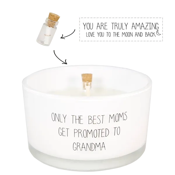 Amiek Flessenpost Only Best Moms kaars Fresh Cotton