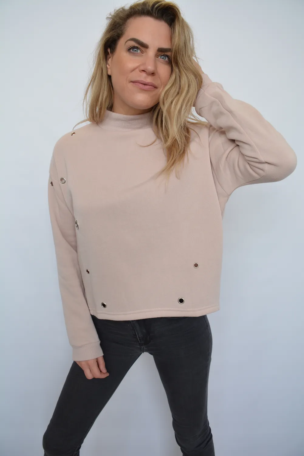 LOVEDRUNKY Soft Sweater trui oud roze fleece