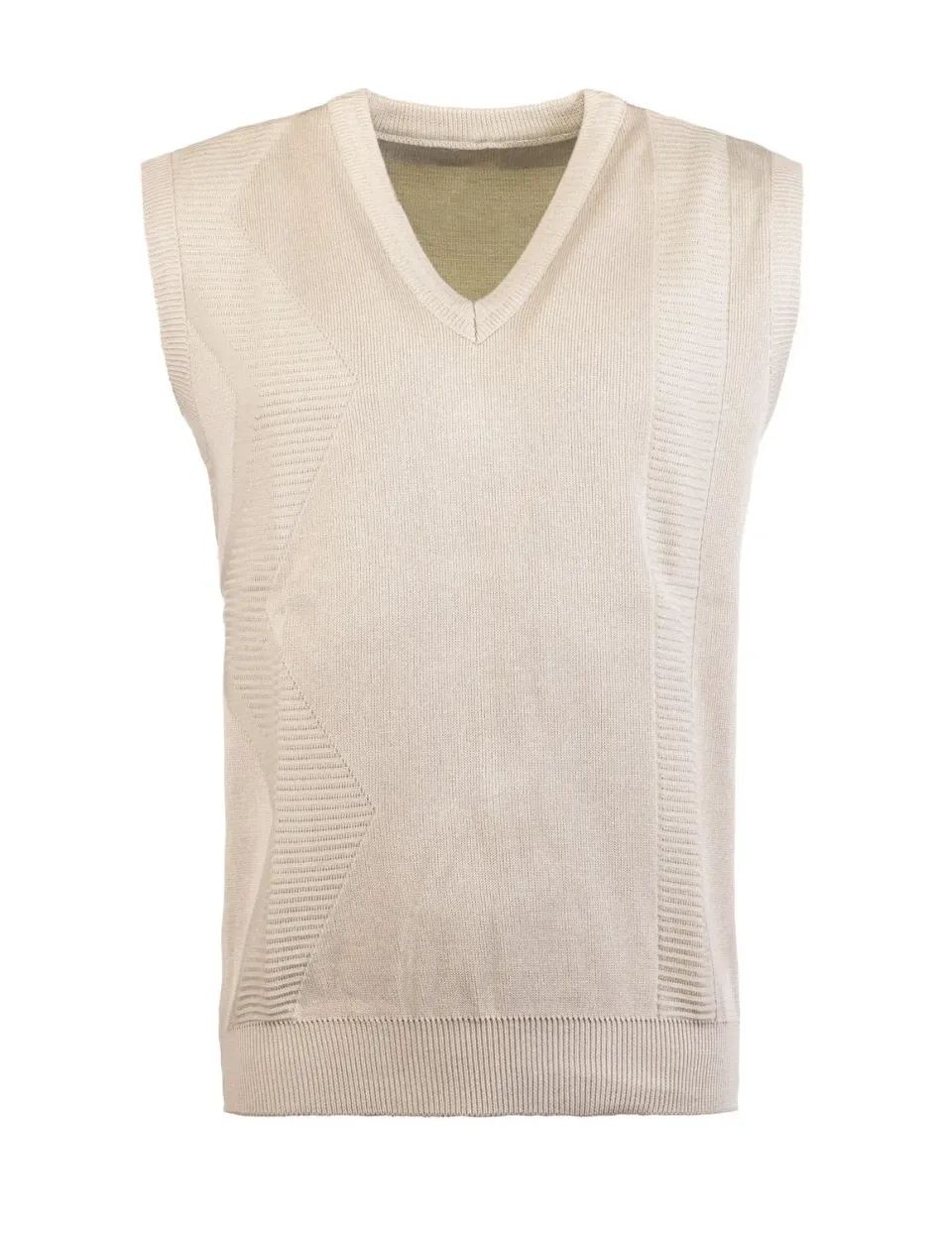 Seniorenkleding Classic Spencer U slipover lichtbeige katoen
