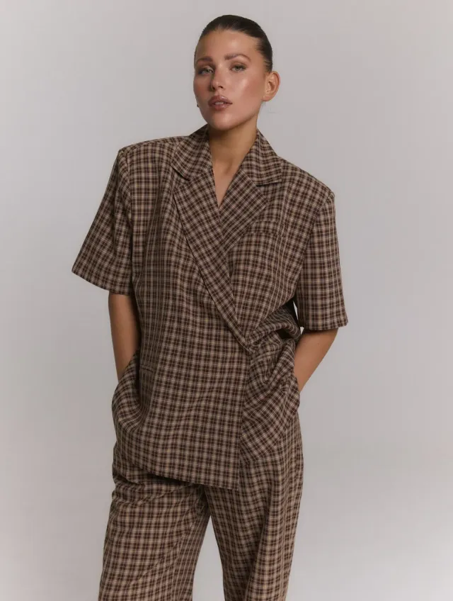 Amiek Ella blazer check geruit oversized M