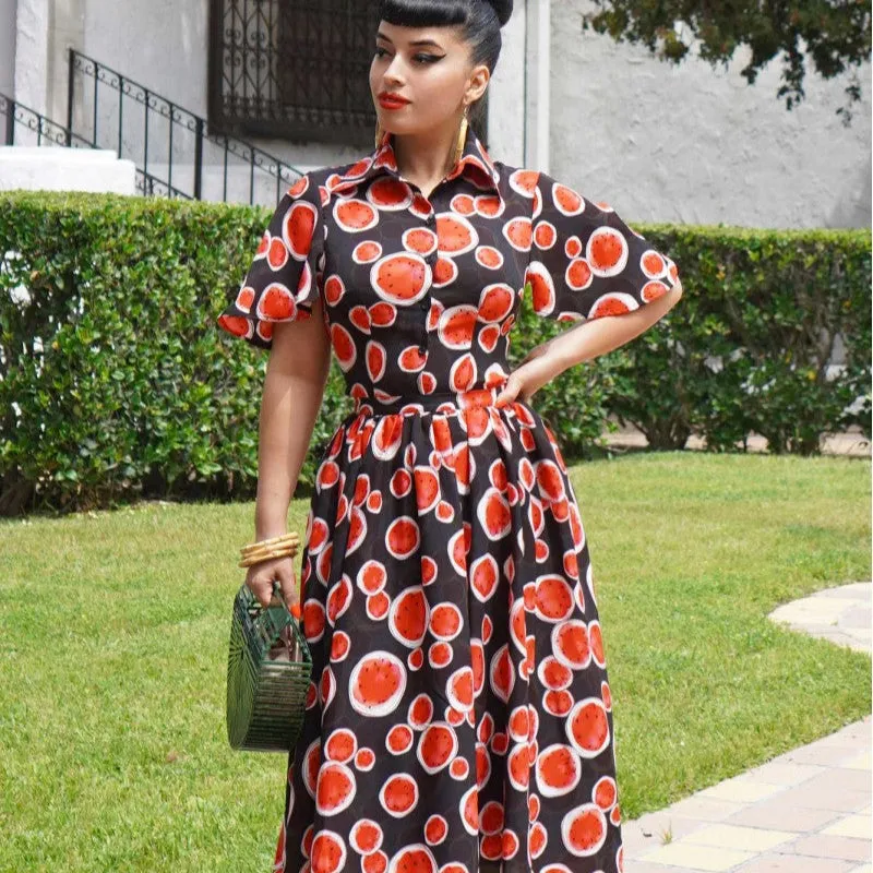 Tatyana Dorothy Watermelon blouse S rood fruitprint