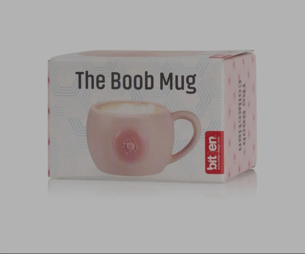 Amiek Boob Mug mok keramiek roze grappig