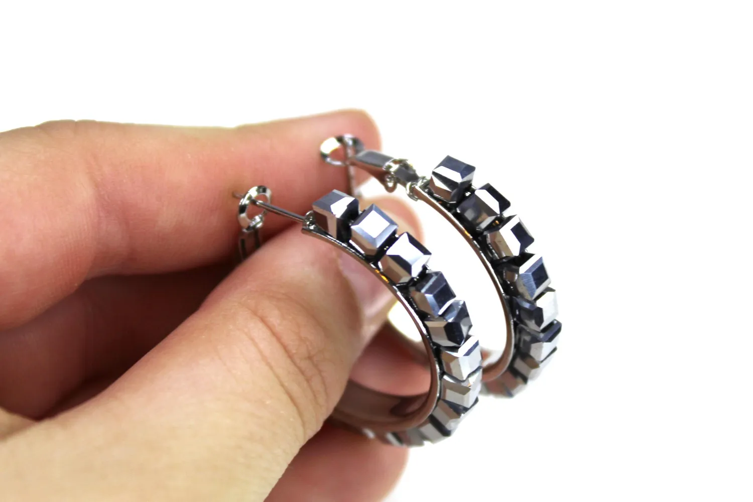 LOVEDRUNKY Rodeo Hoop oorbellen zilver 2,5 cm