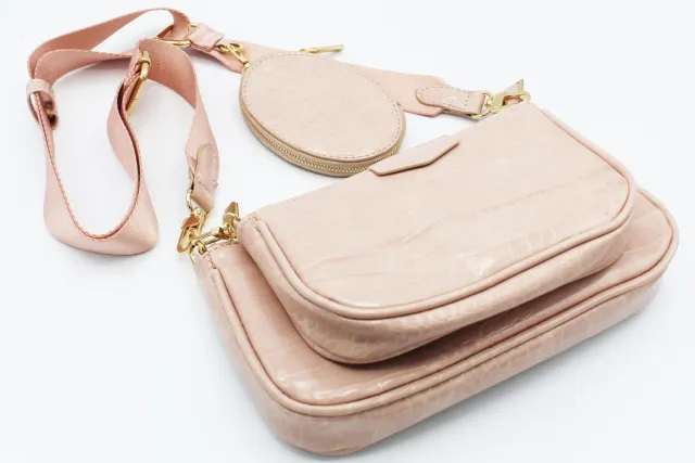 LOVEDRUNKY Crossbody tas Roze afklikbaar vak