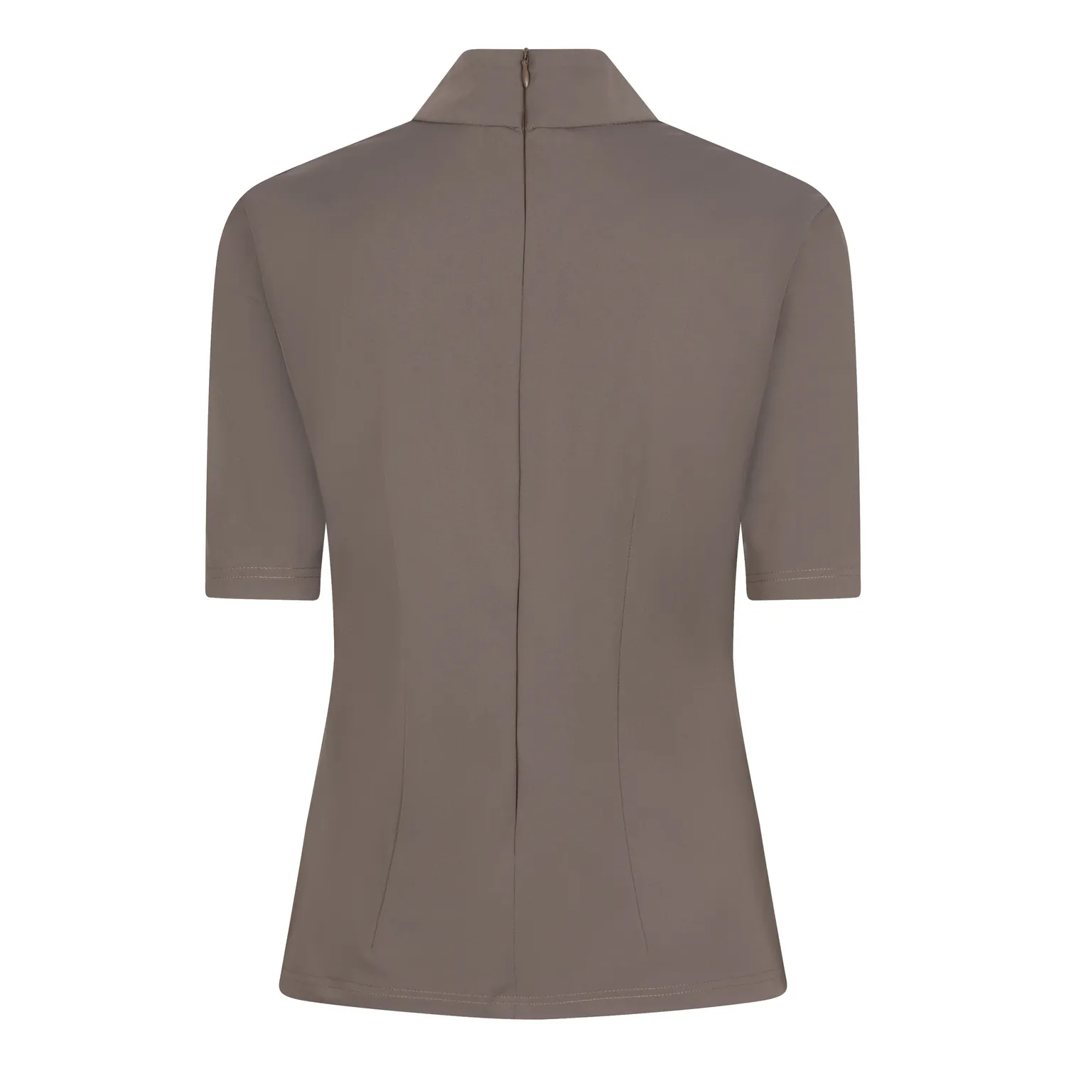 Laboutiek Donna Travel top taupe - driekwart mouw