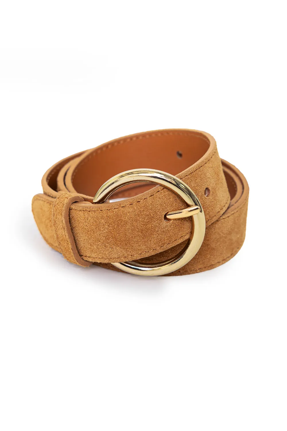 La Petite Etoile Dixon riem camel suède leer