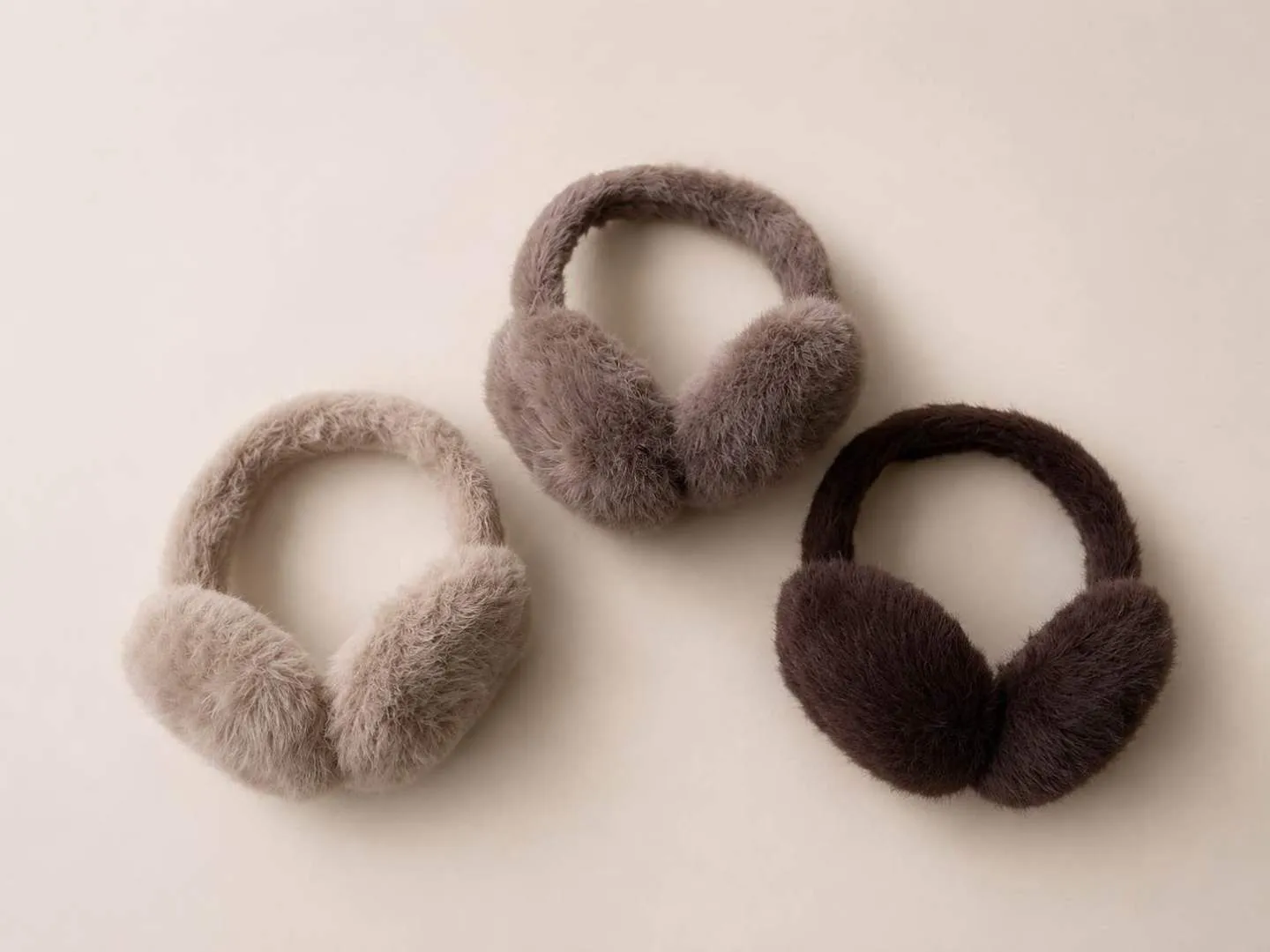 Amiek Fluffy Earmuffs oorwarmers donkerbruin