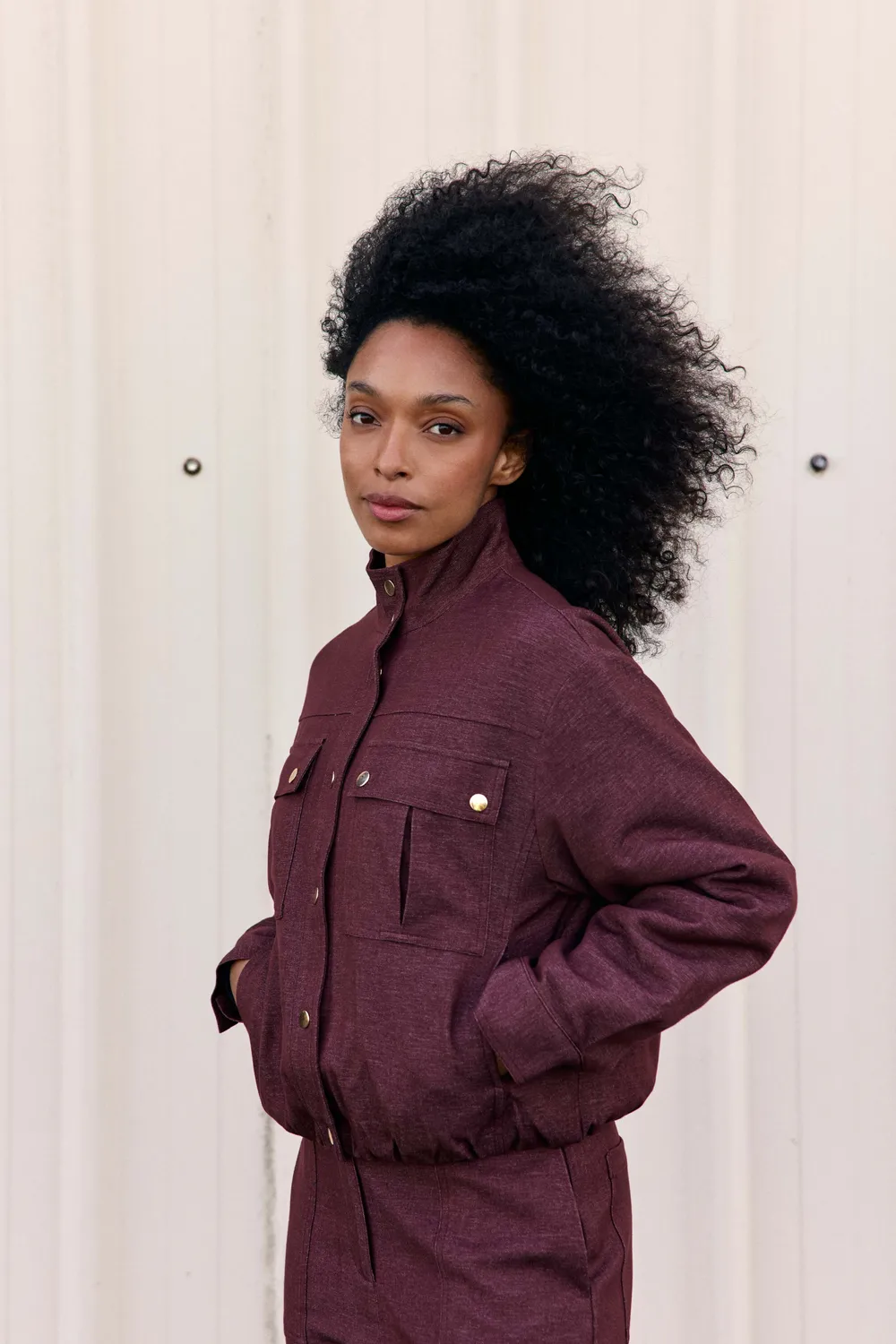 La Petite Etoile Vesky blouson bordeaux gemêleerd
