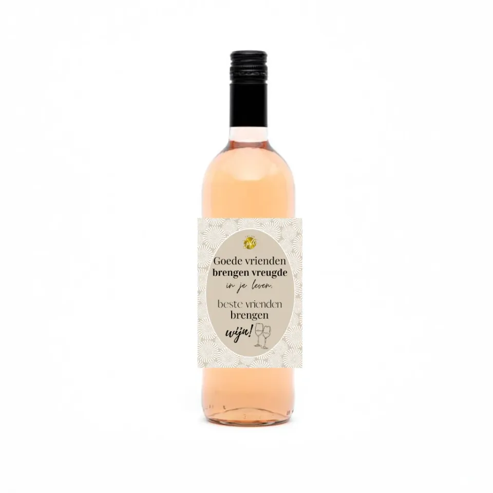 Amiek Vrienden Brengen Wijn rosé fles Spanje
