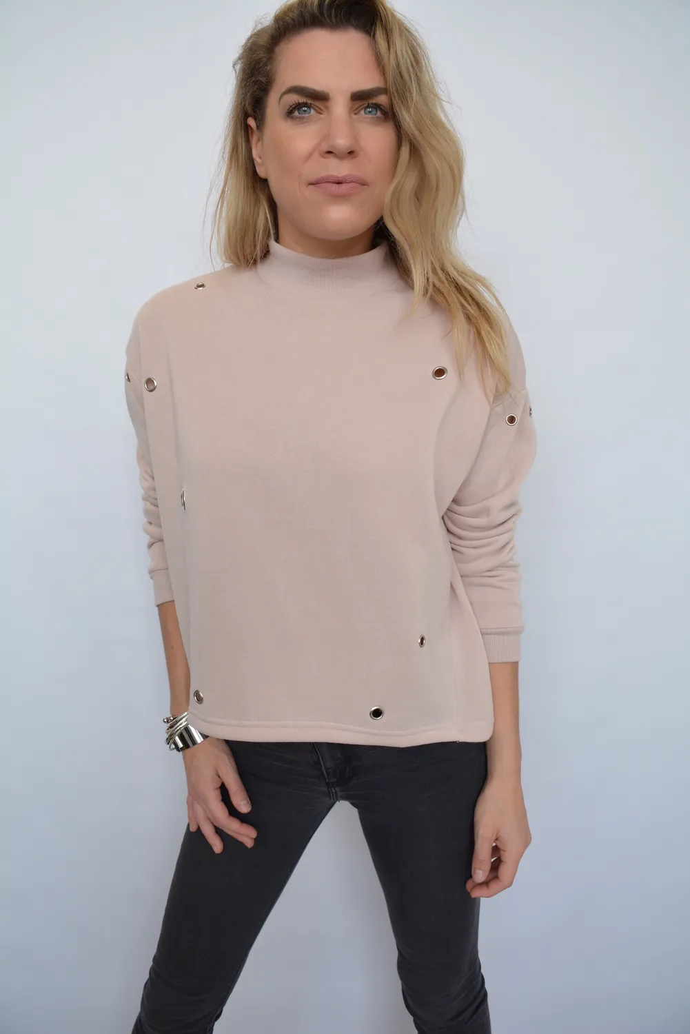 LOVEDRUNKY Soft Sweater trui oud roze fleece