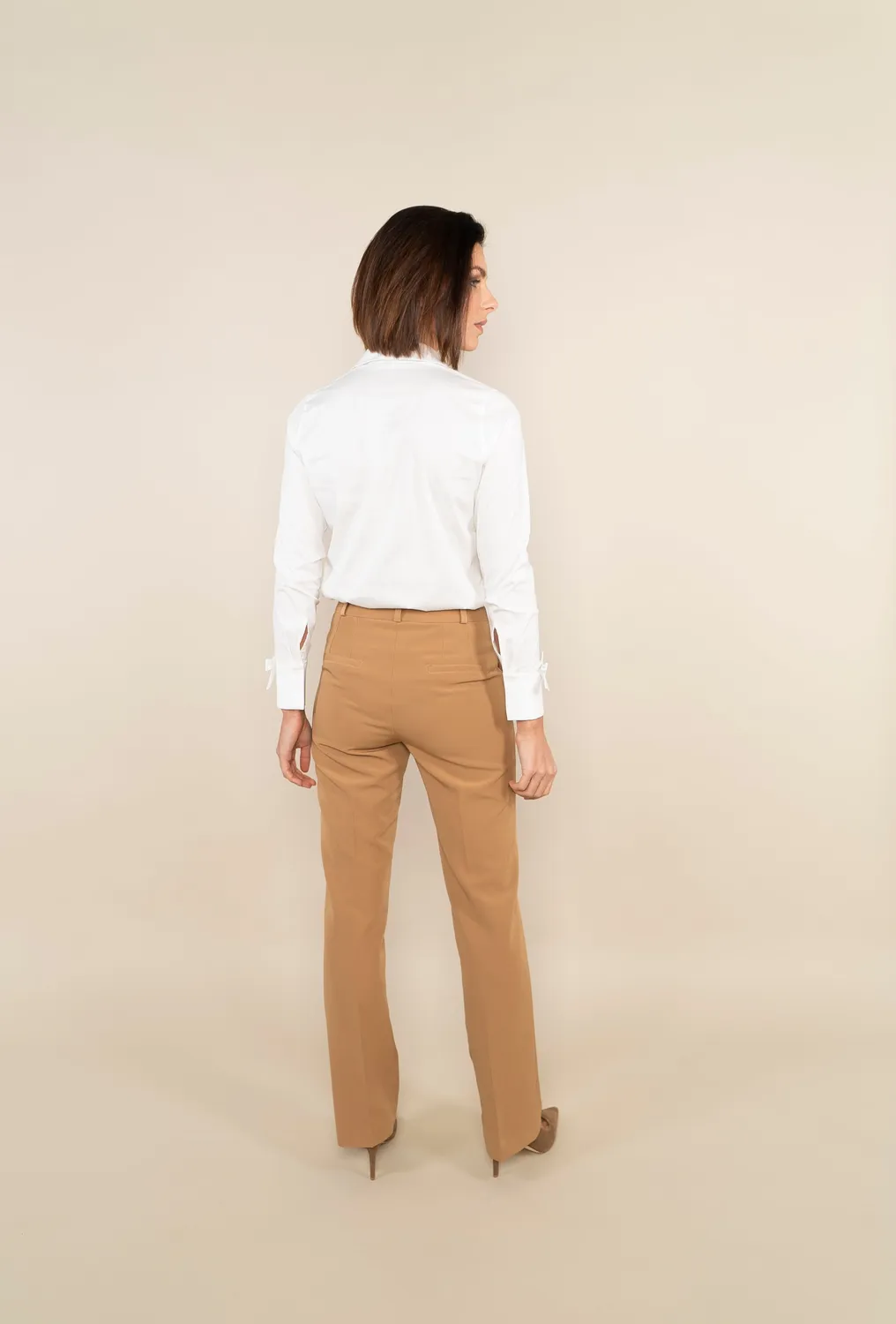 Laboutiek Flair Trouser camel pantalon hoge taille