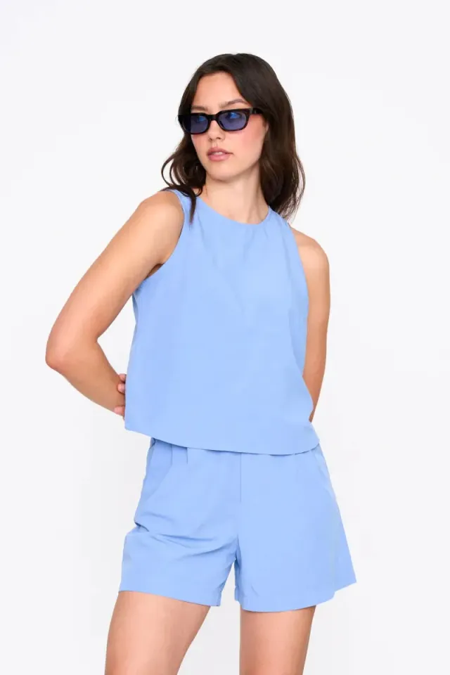 Amiek 24C blauw top viscose katoen