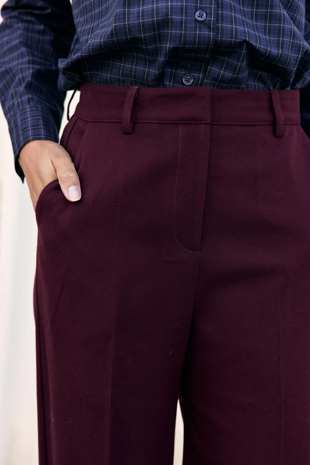 La Petite Etoile Petrony rechte broek bordeaux