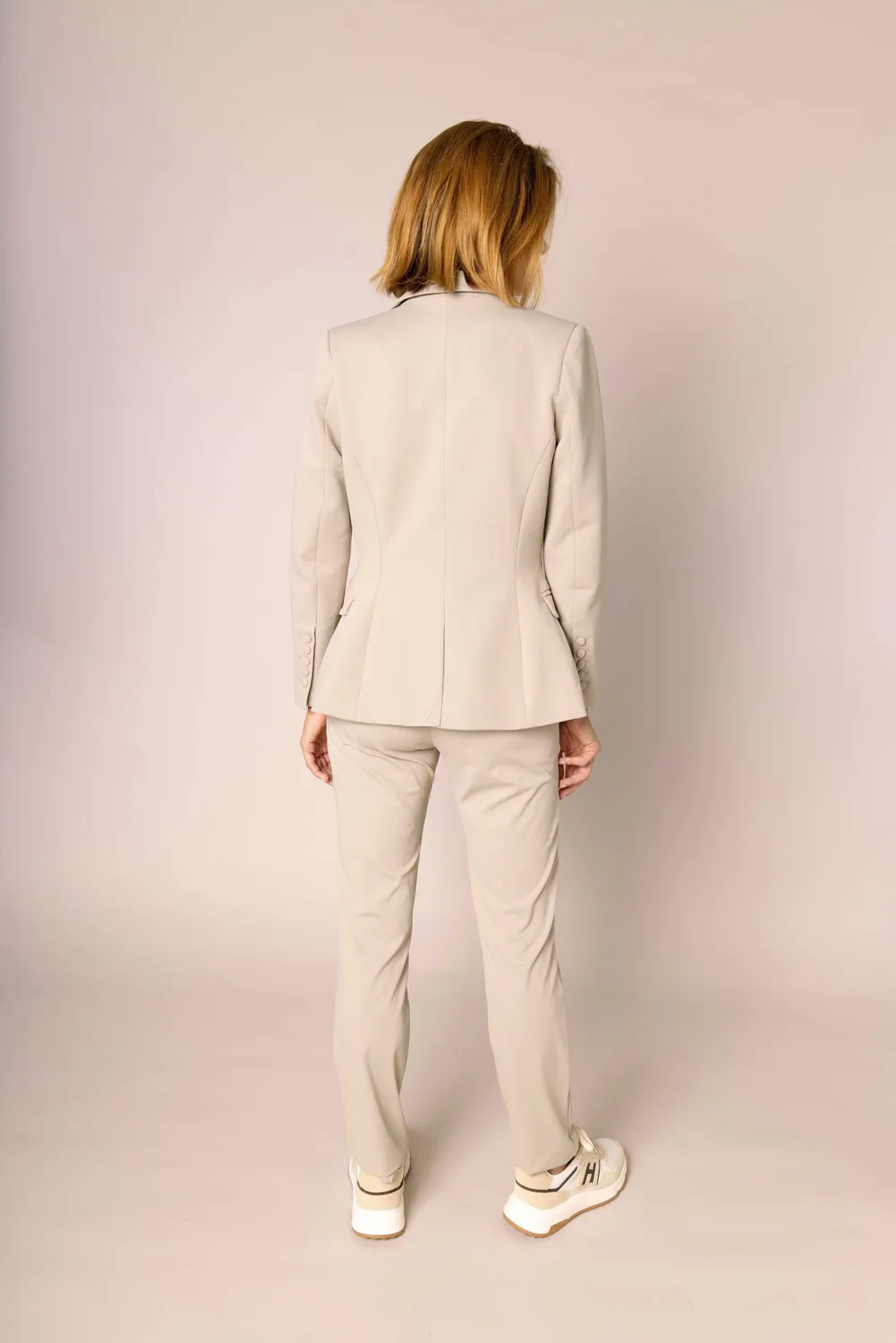 Laboutiek Jet Trouser taupe dames travel stretch