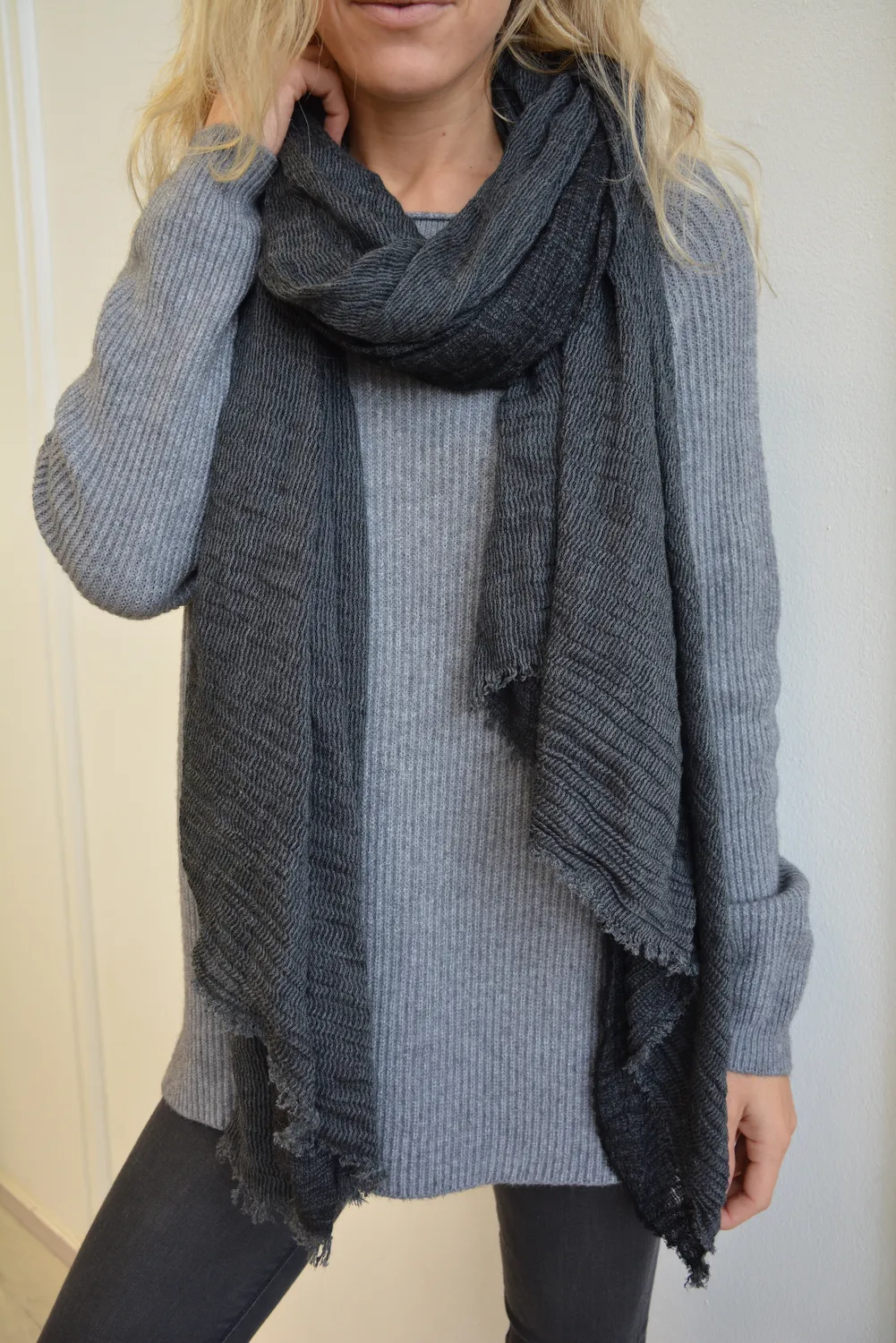 LOVEDRUNKY Super Soft sjaal grijs soepel