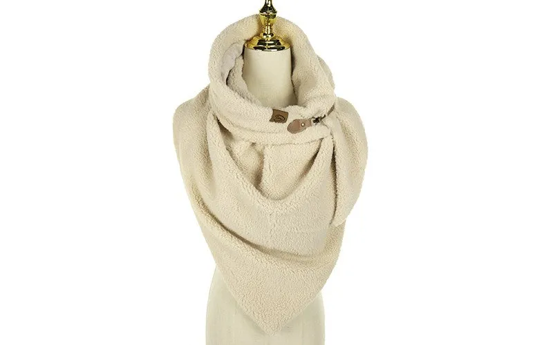 Amiek Tolosa Teddy sjaal naturel 180x70cm sluiting