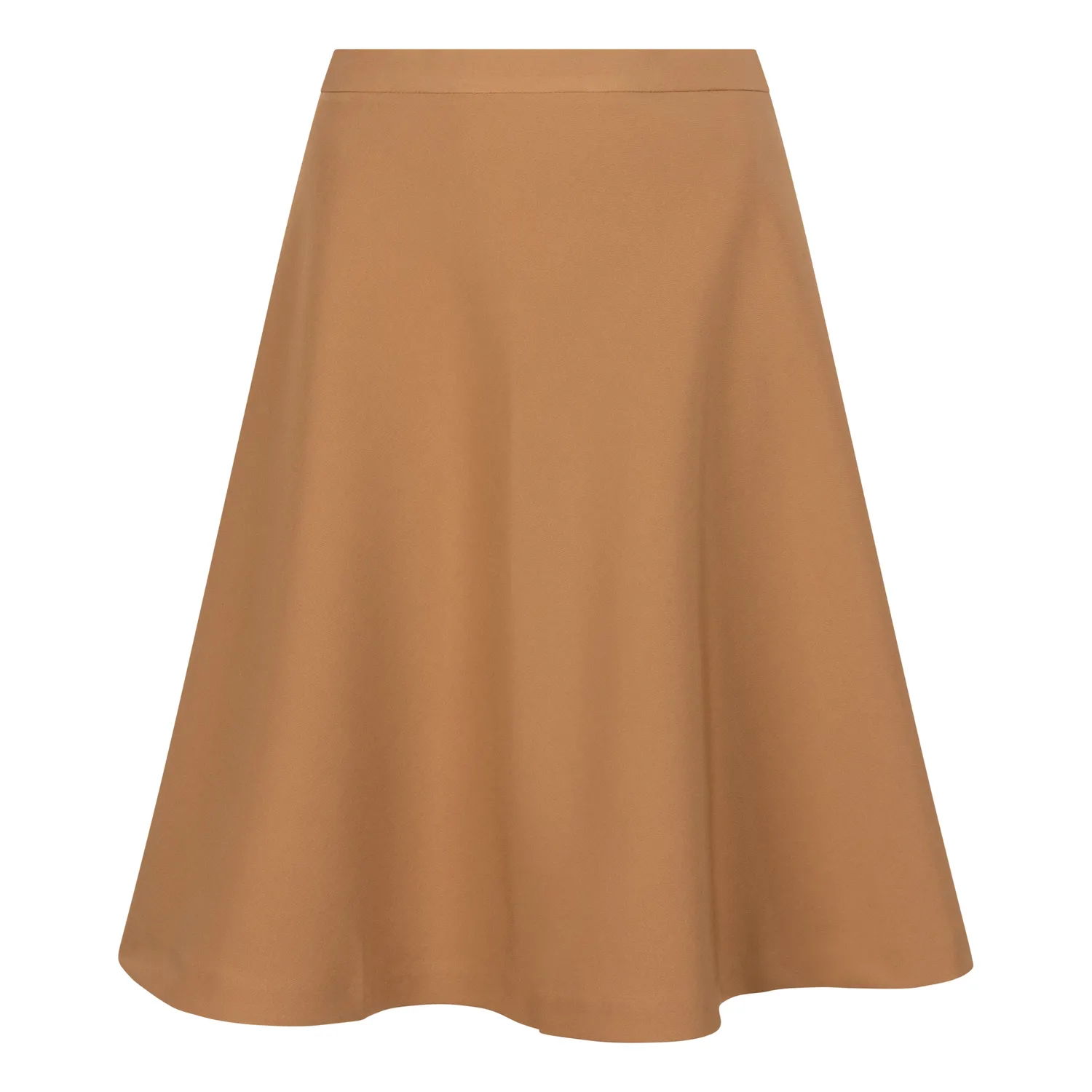 Laboutiek Flare Skirt rok camel knielengte stretch