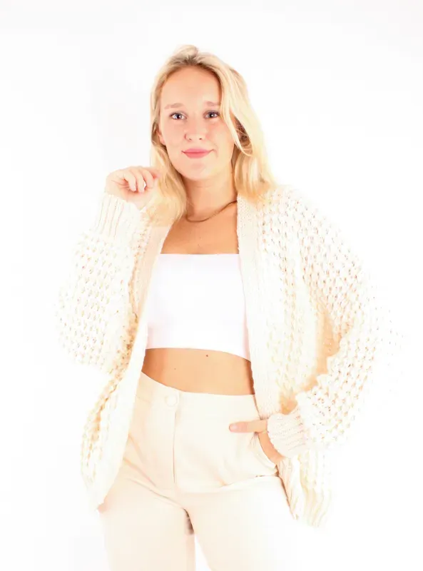 LOVEDRUNKY Elsie vest beige cozy