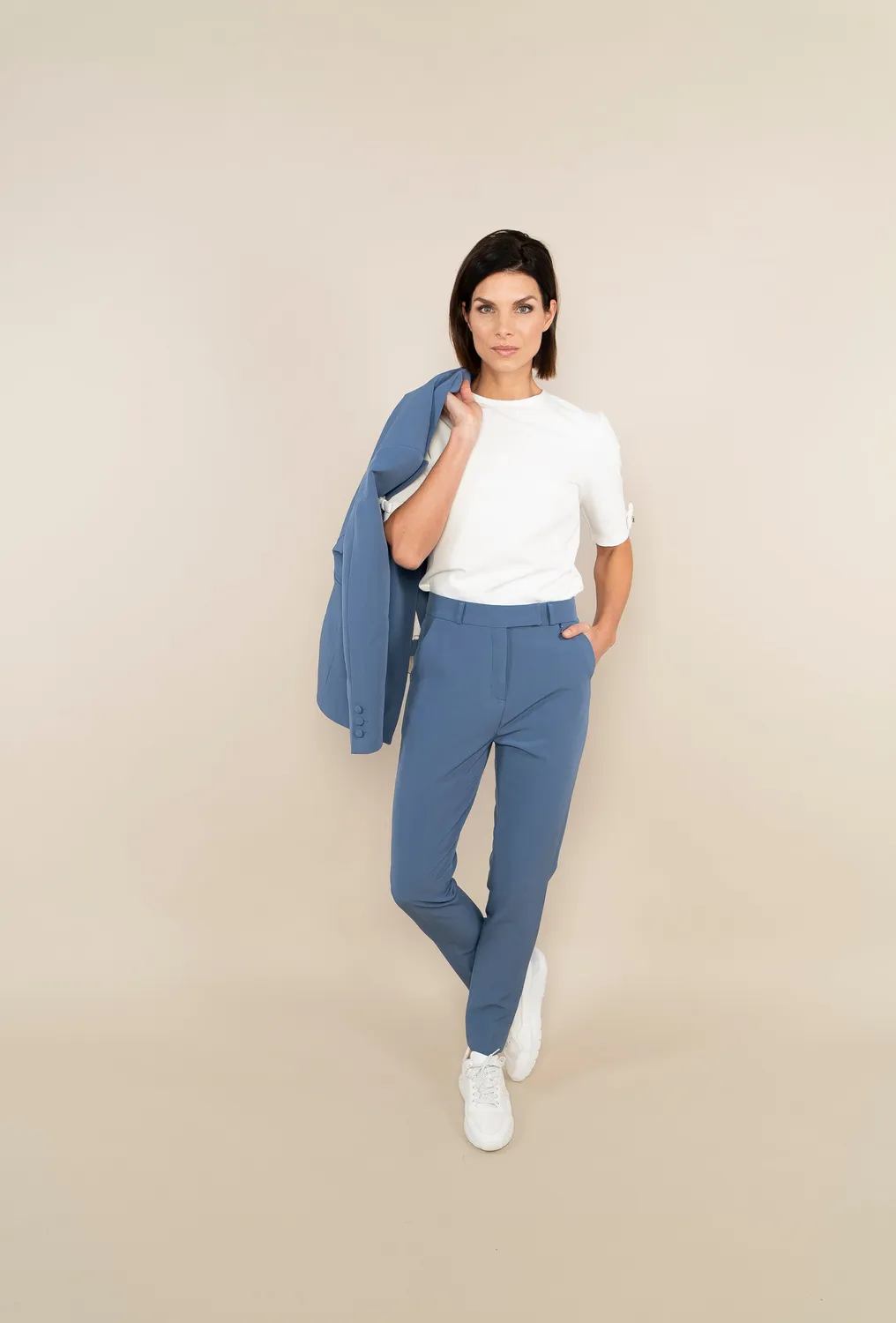 Laboutiek New Trouser pantalon ocean blue slim