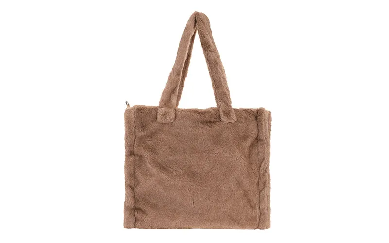 Amiek Monterosa shopper taupe faux fur 45 cm