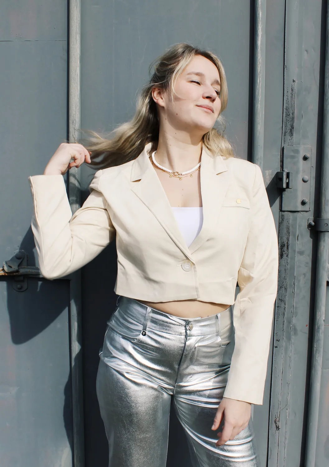 LOVEDRUNKY Cropped Blazer blazer crème kort