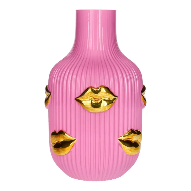 Amiek L'amour vaas roze goud glas 15x25 cm