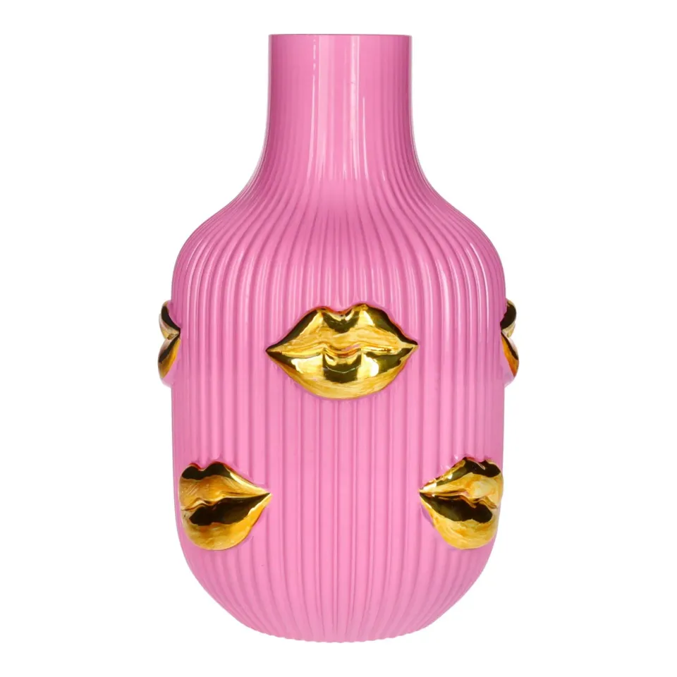 Amiek L'amour vaas roze goud glas 15x25 cm