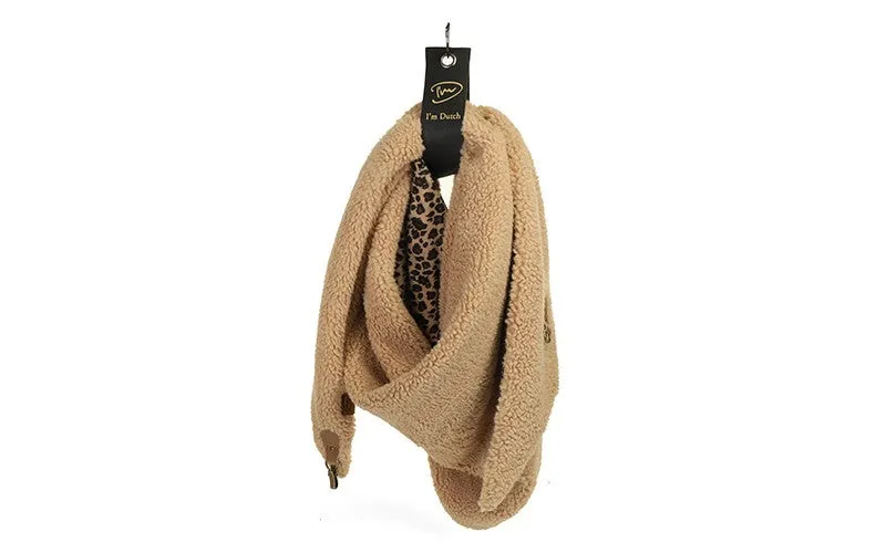 Amiek Tolosa sjaal panter teddy camel driehoek