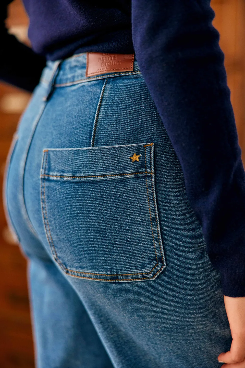 La Petite Etoile Atlantyna jeans medium stone wijd