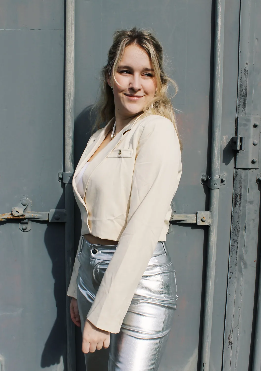 LOVEDRUNKY Cropped Blazer blazer crème kort