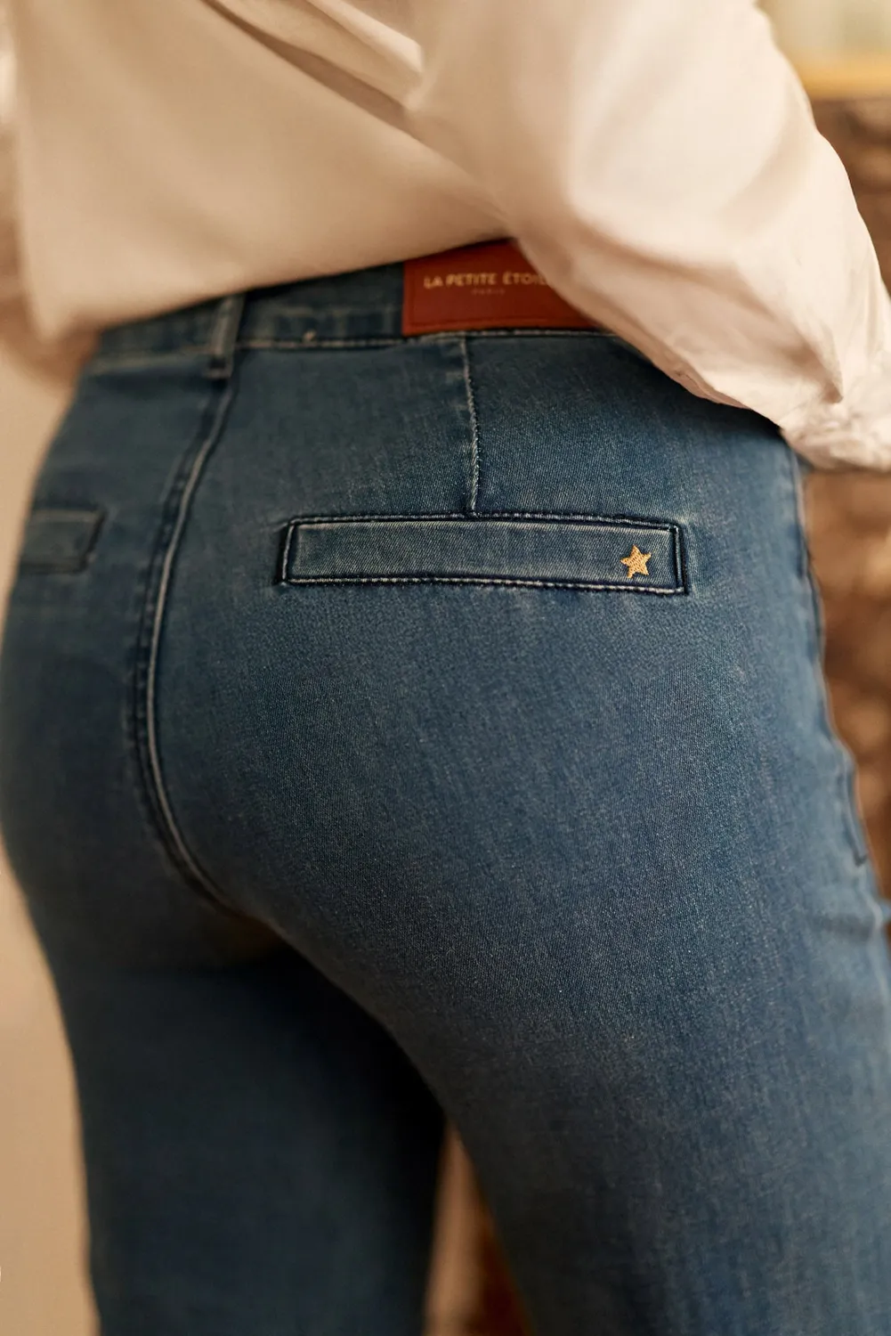 La Petite Etoile Sonny flare jeans stone licht