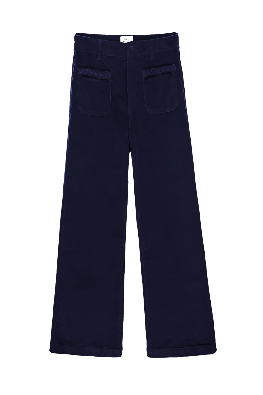 La Petite Etoile Atlantyo broek marine ribfluweel wijd
