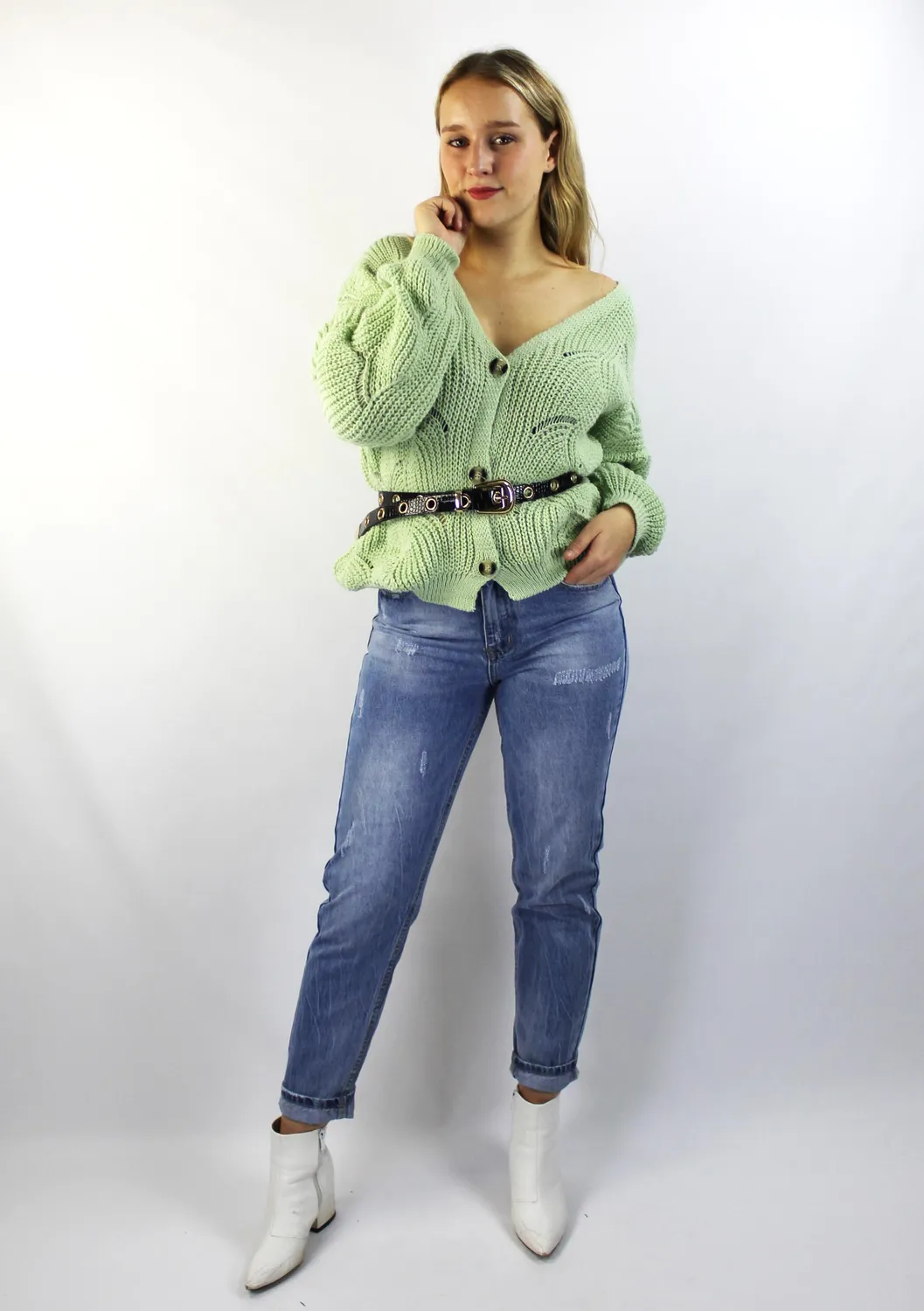 LOVEDRUNKY Mom Jeans blue denim 5-pocket