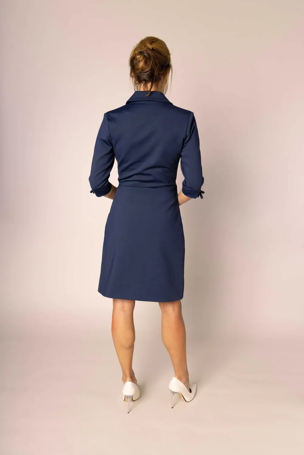 Laboutiek Clara Dress jurk marineblauw blazermodel