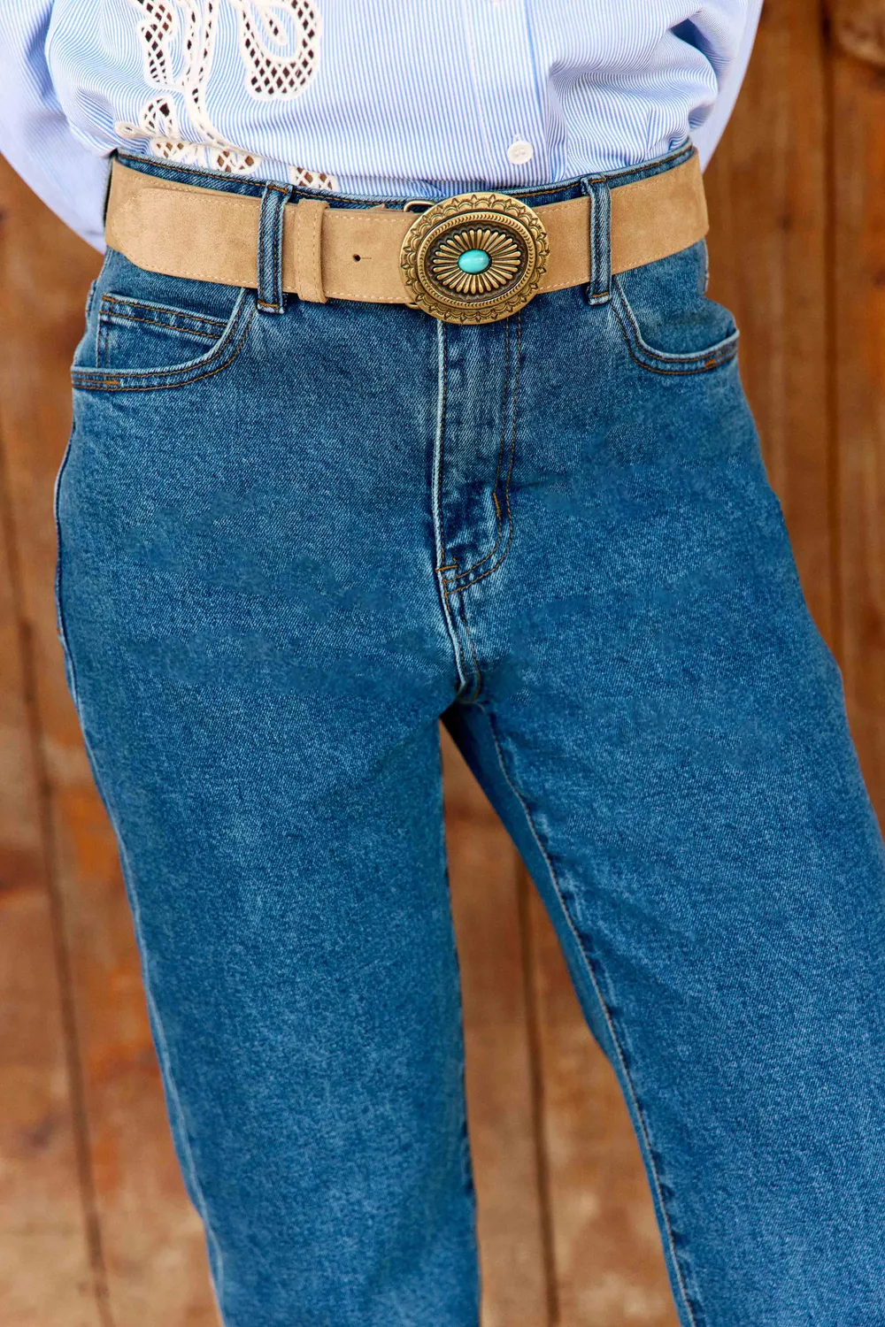 La Petite Etoile Pietra mom jeans medium stone