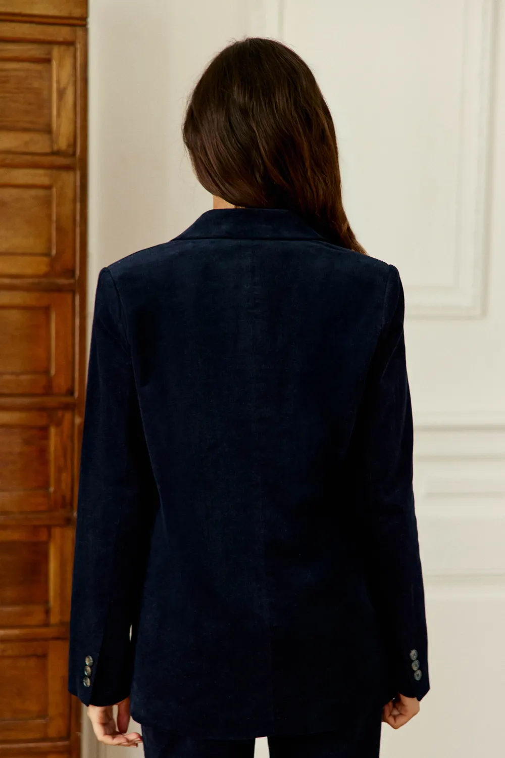 La Petite Etoile Viano blazer marine ribfluweel