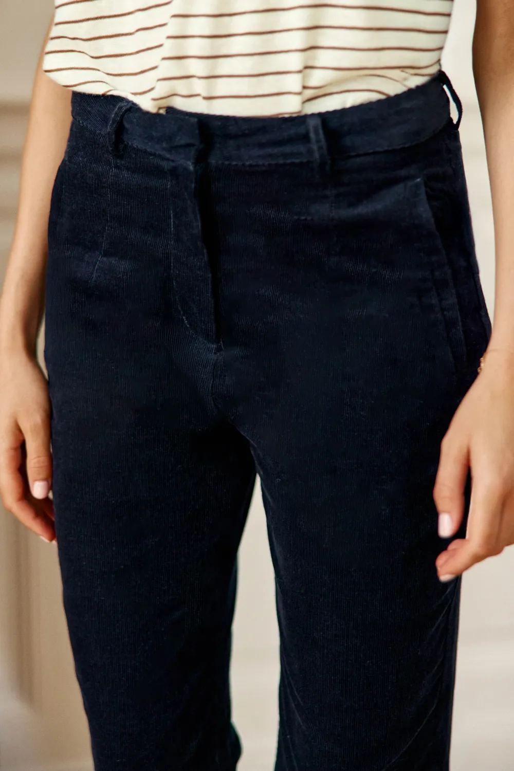 La Petite Etoile Parfaito cigarette broek marine fluweel